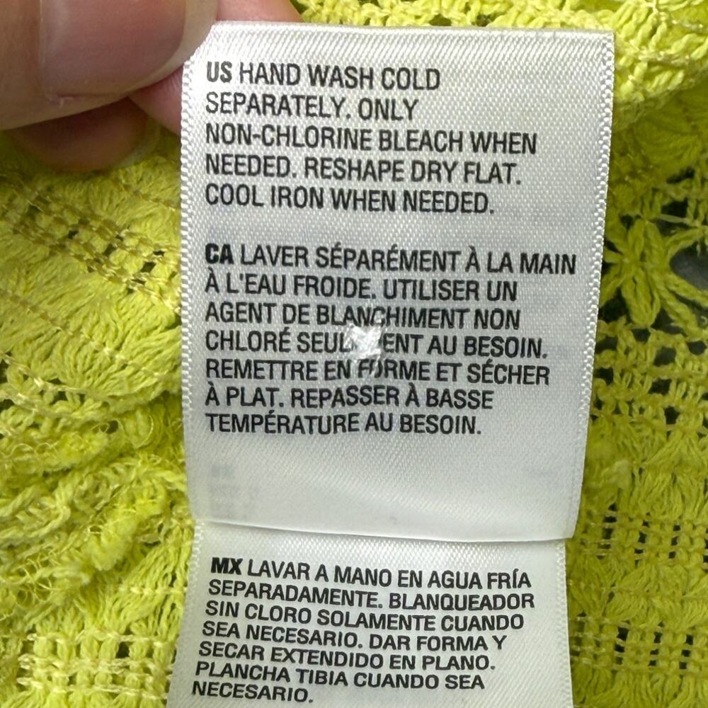 Mode of One Men's Crochet Relaxed fit Camp Shirt Harvest Pear Large $50 - Picture 7 of 7